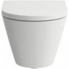 WC suspendu KARTELL, sans bride, à fond creux blanc LAUFEN