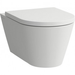 WC suspendu KARTELL sans bride, vasque à fond blanc mat LAUFEN