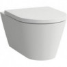 WC suspendu KARTELL sans bride, vasque à fond blanc mat LAUFEN