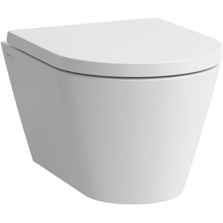 WC suspendu KARTELL COMPACT, sans bride, à fond creux blanc LAUFEN