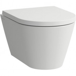 WC suspendu KARTELL COMPACT sans bride, rinçage à fond blanc mat LAUFEN