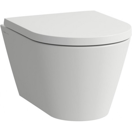 WC suspendu KARTELL COMPACT sans bride, rinçage à fond blanc mat LAUFEN