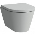 WC suspendu KARTELL COMPACT, sans bride, lavable gris LAUFEN
