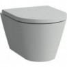 WC suspendu KARTELL COMPACT, sans bride, lavable gris LAUFEN