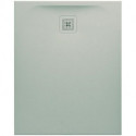 Receveur de douche LAUFEN PRO, rectangulaire, écoulement sur le petit côté 1000 x 800 x 33 mm, gris clair LAUFEN