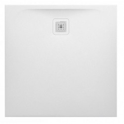 Receveur de douche carré LAUFEN PRO, écoulement latéral 900 x 900 x 30 mm, gris clair LAUFEN