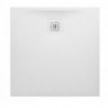 Receveur de douche carré LAUFEN PRO, écoulement latéral 800 x 800 x 29 mm blanc mat LAUFEN