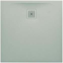Receveur de douche carré LAUFEN PRO, écoulement latéral 800 x 800 x 29 mm, gris clair LAUFEN