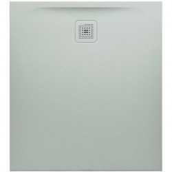 Receveur de douche LAUFEN PRO, rectangulaire, écoulement sur le petit côté 1000 x 900 x 33 mm, gris clair LAUFEN