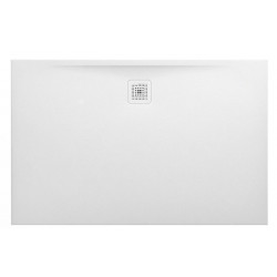 Receveur de douche LAUFEN PRO rectangulaire, bonde côté long 1400 x 900 x 30 mm blanc mat LAUFEN