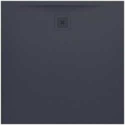 Receveur de douche carré LAUFEN PRO, écoulement latéral 1000 x 1000 x 33 mm anthracite LAUFEN
