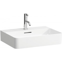 Lavabo VAL 550 x 420 mm avec trop-plein, 3 trous pour robinetterie, blanc mat LAUFEN