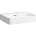 Lavabo VAL 550 x 420 mm avec trop-plein, sans trou pour robinetterie, blanc mat LAUFEN