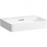 Lavabo VAL 600 x 420 mm avec trop-plein, sans trou pour robinet, blanc mat LAUFEN