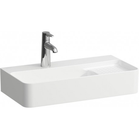 Lavabo VAL COMPACT 600 x 315 mm, 1 trou pour robinetterie, avec trop-plein blanc mat LAUFEN