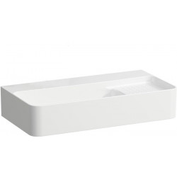 Lavabo VAL COMPACT 600 x 315 mm, sans trou pour robinetterie, avec trop-plein blanc mat LAUFEN