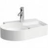 Lavabo VAL 530 x 400 mm, 1 trou pour robinetterie, avec trop-plein blanc mat LAUFEN