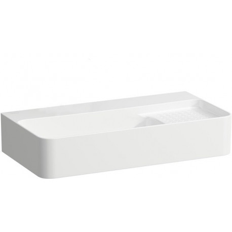 Lavabo VAL COMPACT 600 x 315 mm, sans trou pour robinetterie, avec trop-plein blanc mat LAUFEN
