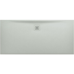 Receveur de douche LAUFEN PRO, rectangulaire, écoulement latéral long, 1600 x 750 x 32 mm, gris clair LAUFEN