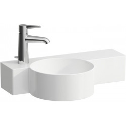 Lave-mains VAL 550 x 315 mm, sans trou pour robinetterie, avec trop-plein blanc LAUFEN