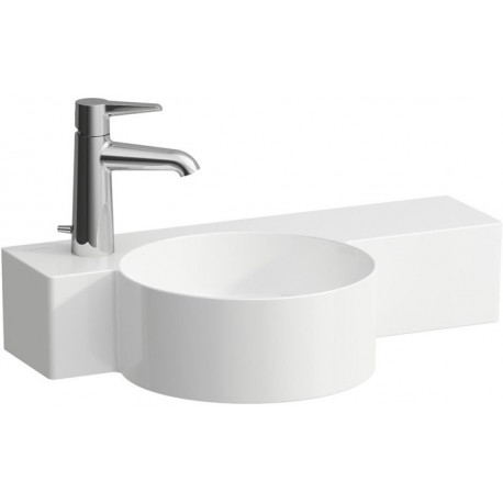 Lave-mains VAL 550 x 315 mm, sans trou pour robinetterie, avec trop-plein blanc LAUFEN