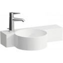Lave-mains VAL 550 x 315 mm, sans trou pour robinetterie, avec trop-plein blanc LAUFEN