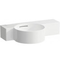 Lave-mains VAL 550 x 315 mm, sans trou pour robinetterie, avec trop-plein blanc mat LAUFEN