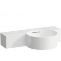 Lave-mains VAL 550 x 315 mm, sans trou pour robinetterie, avec trop-plein blanc LAUFEN