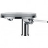 Mitigeur monocommande de lavabo KARTELL avec disque décoratif transparent avec robinet de vidange chromé LAUFEN