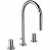 Mitigeur lavabo 3 trous KARTELL saillie 165 mm sans vidage chrome LAUFEN