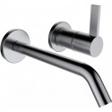 Mitigeur lavabo à encastrer 2 trous KARTELL saillie 175 mm, pour Simibox 2 points PVD INOX LAUFEN