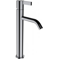 Mitigeur lavabo sur colonne KARTELL sans vidage PVD inox LAUFEN