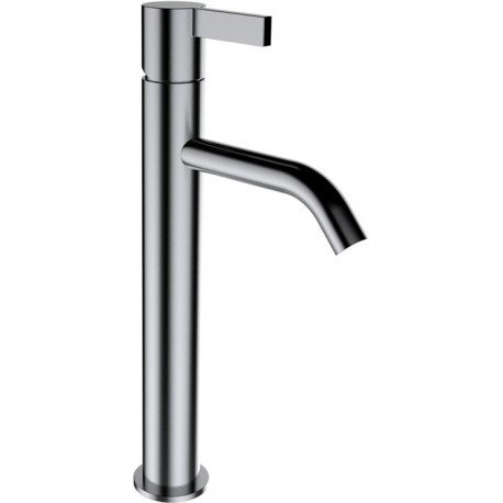Mitigeur lavabo sur colonne KARTELL sans vidage PVD inox LAUFEN