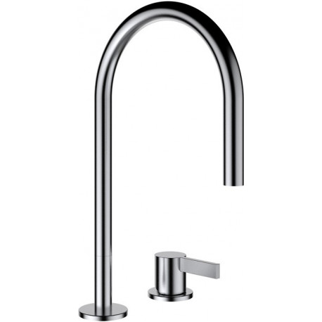 Mitigeur lavabo 2 trous KARTELL sans vidage PVD inox LAUFEN