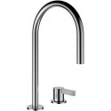 Mitigeur lavabo 2 trous KARTELL sans vidage PVD inox LAUFEN