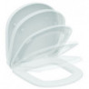 Abattant WC EUROVIT avec couvercle, charnières en acier inoxydable blanc, avec fermeture amortie IDEAL STANDARD