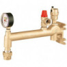 Groupe de raccordement de cuve Fixcal 336 avec bouchon vanne laiton CALEFFI