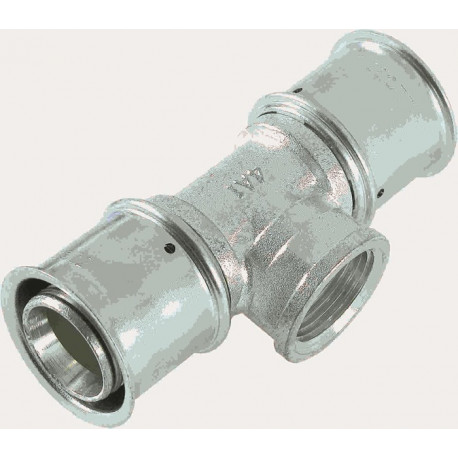 Raccord en T à sertir Int 40x1Zx40mm