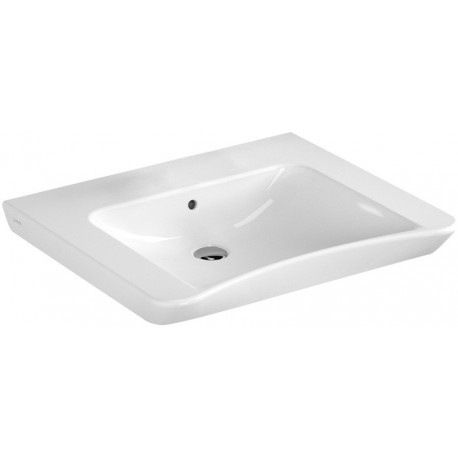 Lavabo S20 650 x 560/520 mm sans trou pour robinetterie, avec trop-plein blanc VITRA