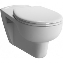 WC suspendu CONFORMA chasse d'eau plate, avec rebord fermé, blanc VITRA