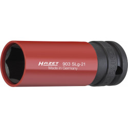Jeu de clés à chocs avec douille plastique 1/2 21x85mm Hazet