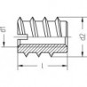 Écrou à visser avec fente DIN 7965 zn avec fentes M 8 x 14 x 15 (Par 400)