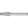 Fraise HM Forme cône rond 1020 INOX 6mm 10x20mm Pferd