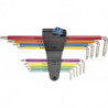 Set Clé allen long inox 9-unités T8-T40 Color Wera