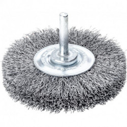 Brosse ronde sur tige fil d'acier 70x0,3mm 