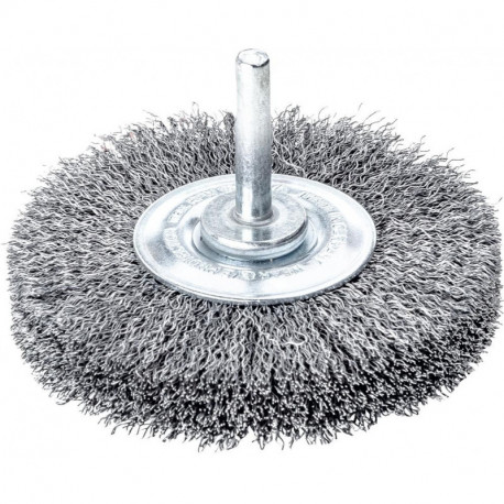 Brosse ronde sur tige fil d'acier 70x0,3mm 
