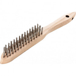 Brosse métallique acier 0,35mm 3-rangs 