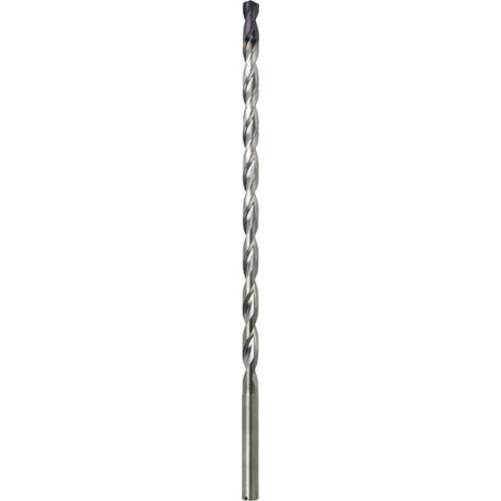Foret pour perçage profond 25 x D, Ø m7/h7 : 5,0 mm, Long. totale 183 mm, Long. hélice 143 mm, Ø queue h6 : 6 mm