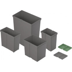 Poubelle 9279390 8l plastique anthracite