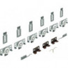 Jeu de ferrures pour portes coulissantes 45234